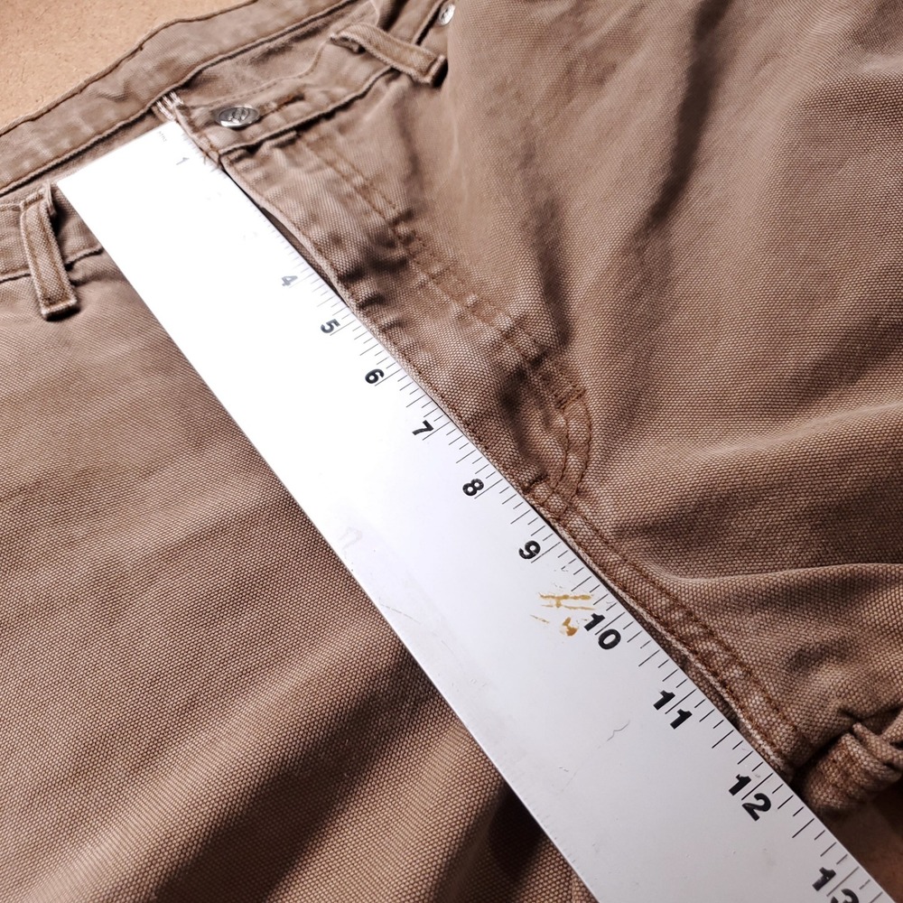 Dickies Relaxed Fit Canvas Carpenter Pants Men 36x32 Brown Rugged Workwear - Picture 4 of 15